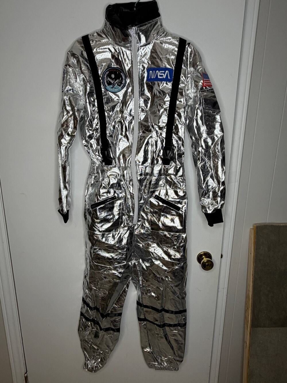 Astronaut Adult Costume Silver NASA Jumpsuit Size Large NNT